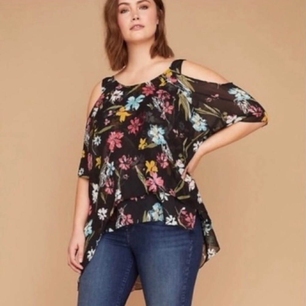 Lane Bryant Women’s Cold Shoulder Tank Top Sz 14/16